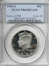 1993-S PCGS PR69RD DCAM